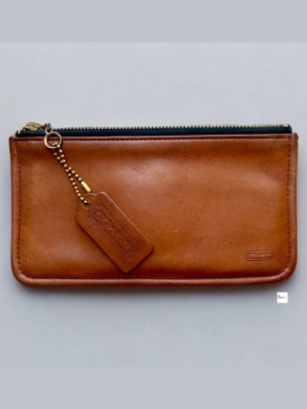 Coach British Tan Brown Leather Skinny Case